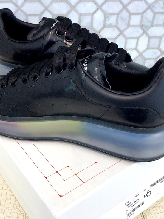 Rare Alexander McQueen Larry Leather Oversized Sneakers \'Black Multi\'  45 D EU main image 12